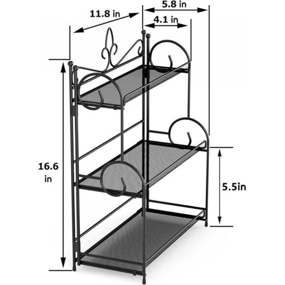 Bathroom Organizer Countertop 3 Tier Spice Rack Organizer, Counter Organization - Picture 3 of 7